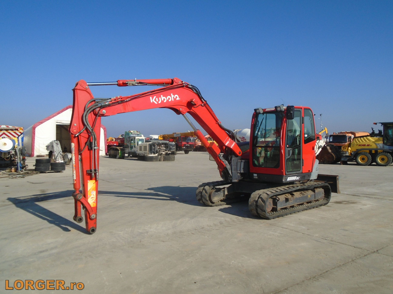 Excavator pe senile de cauciuc Kubota KX080-3