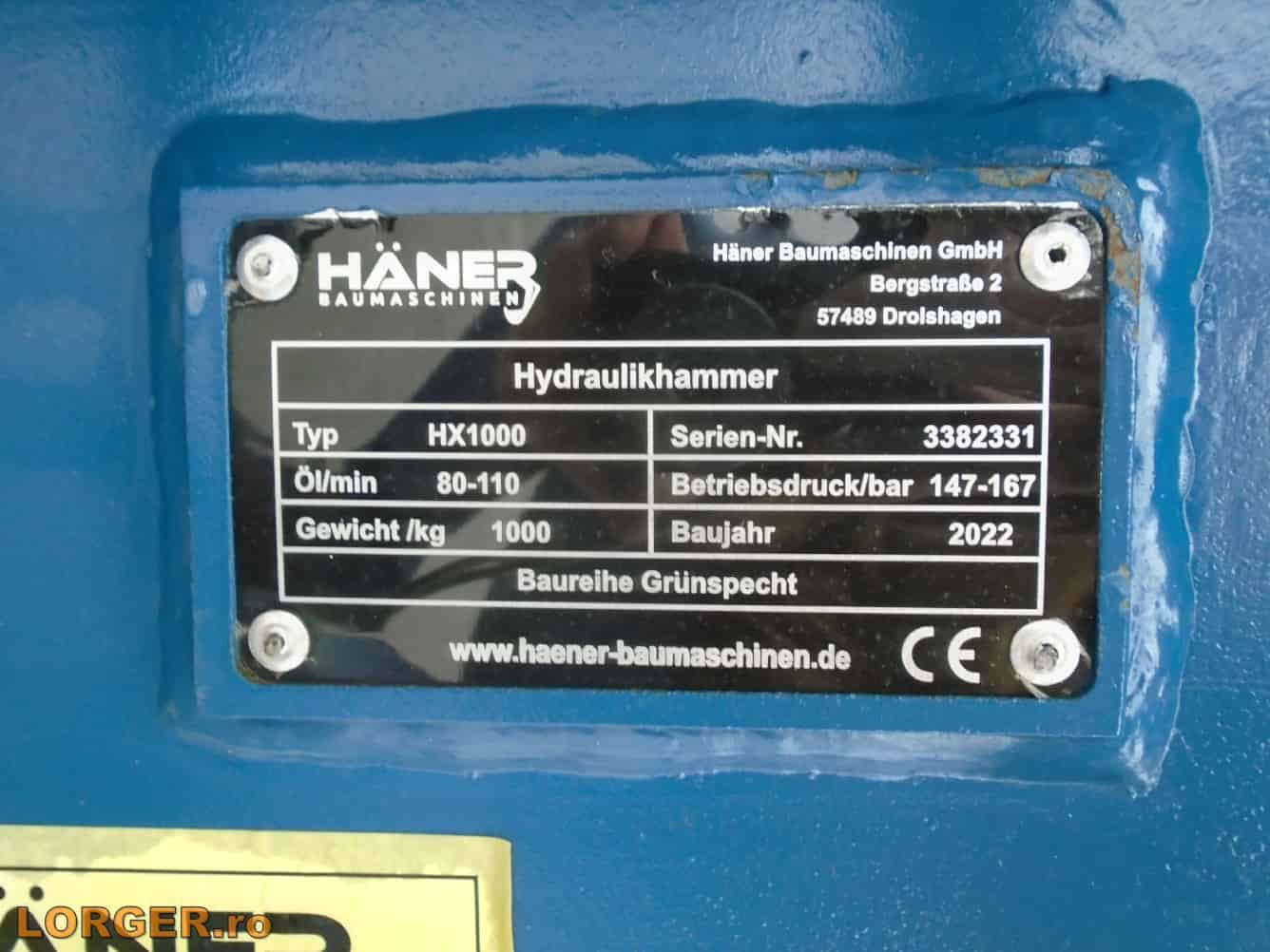 Ciocan hidraulic nou Haner HX1000